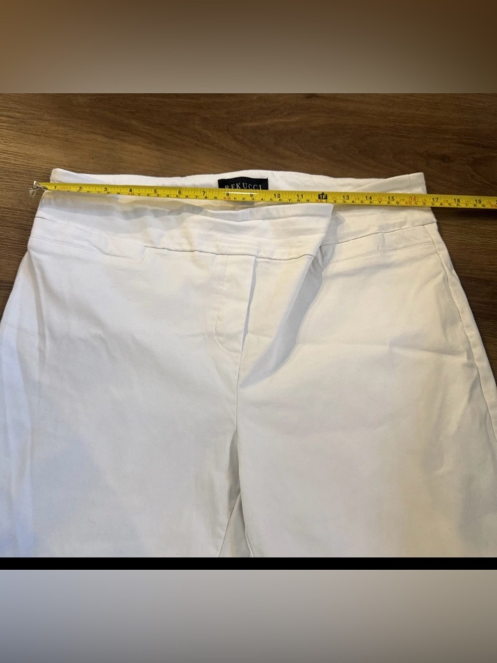 Rekucci Womens White Wide-Leg Dress Pants With Pockets Size 16P - Picture 3 of 10